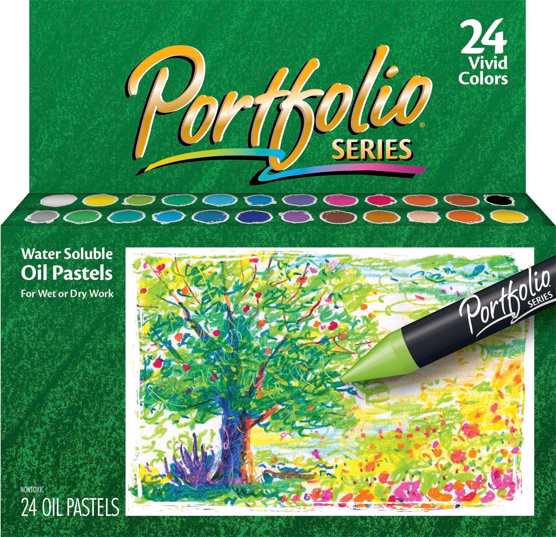Crayola Portfolio Series Water-Soluble Oil Pastels, Assorted Colors, Set of 24 216709